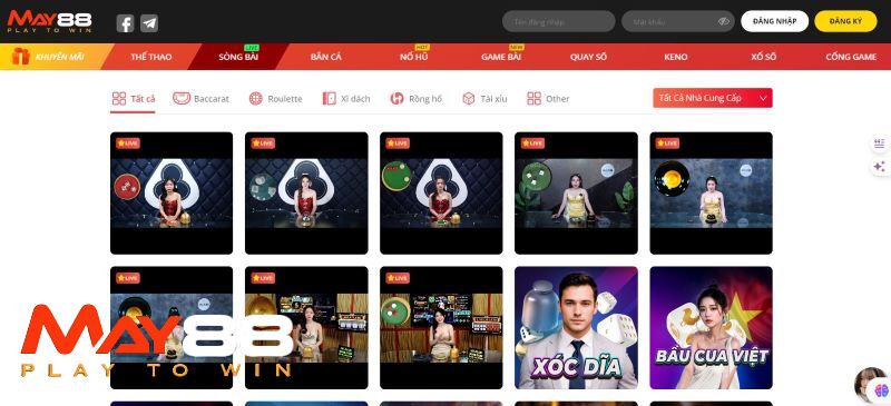 Sòng bài May88 là sảnh game được ưa thích
